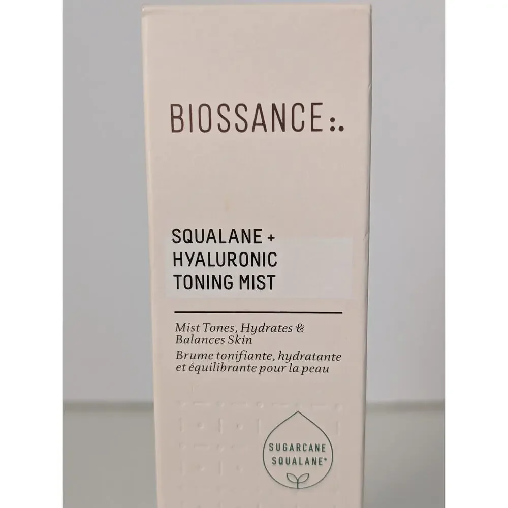 Biossance Squalane Hyaluronic Toning Mist 75ml Hydrating Face Spray New 2.5 oz
